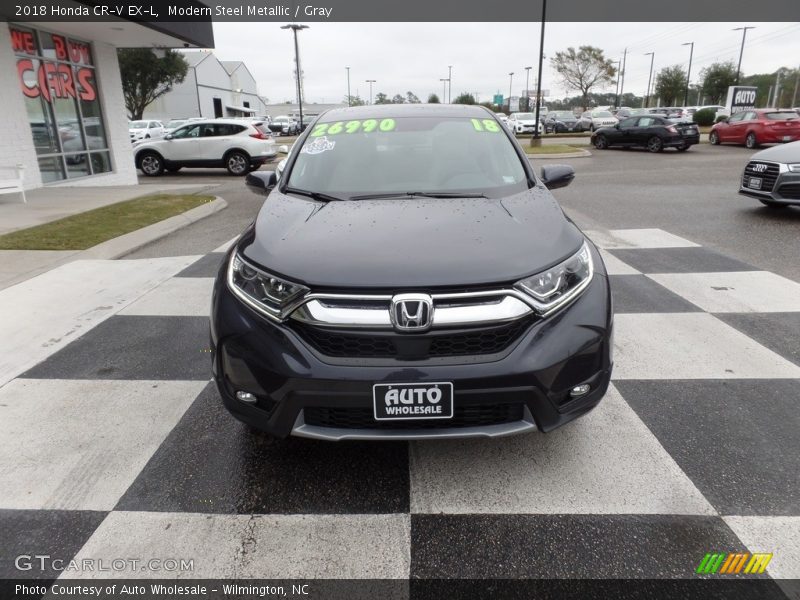 Modern Steel Metallic / Gray 2018 Honda CR-V EX-L