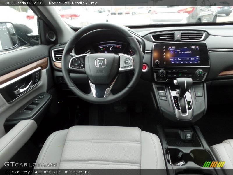 Modern Steel Metallic / Gray 2018 Honda CR-V EX-L