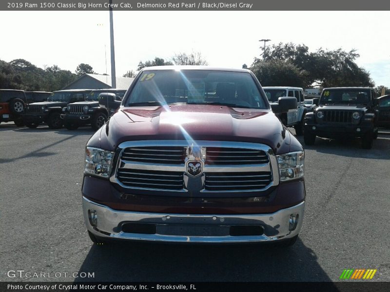 Delmonico Red Pearl / Black/Diesel Gray 2019 Ram 1500 Classic Big Horn Crew Cab