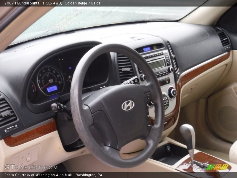 Golden Beige / Beige 2007 Hyundai Santa Fe GLS 4WD