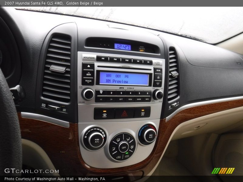 Golden Beige / Beige 2007 Hyundai Santa Fe GLS 4WD