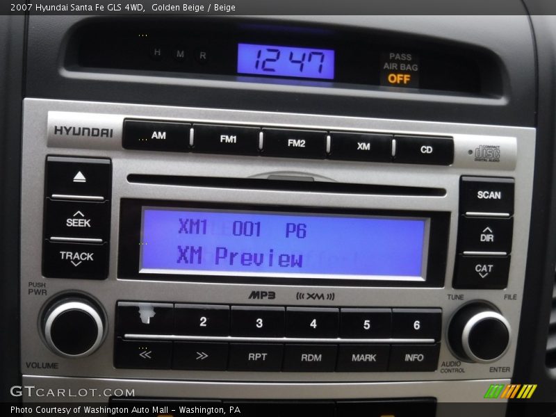 Golden Beige / Beige 2007 Hyundai Santa Fe GLS 4WD