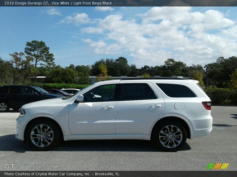 Vice White / Light Frost Beige/Black 2019 Dodge Durango GT