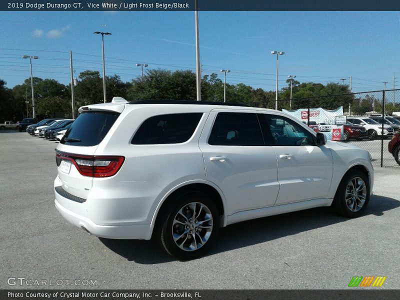 Vice White / Light Frost Beige/Black 2019 Dodge Durango GT