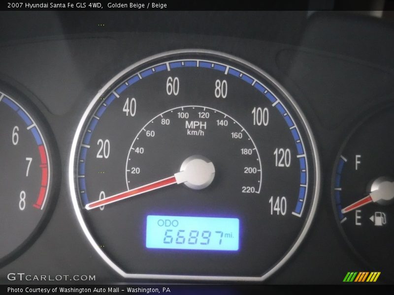 Golden Beige / Beige 2007 Hyundai Santa Fe GLS 4WD