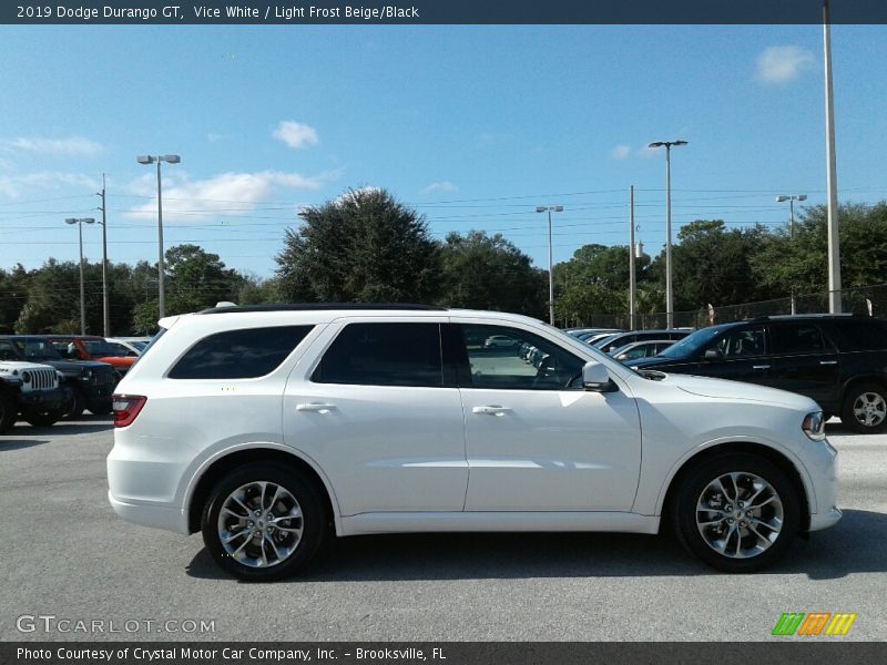 Vice White / Light Frost Beige/Black 2019 Dodge Durango GT