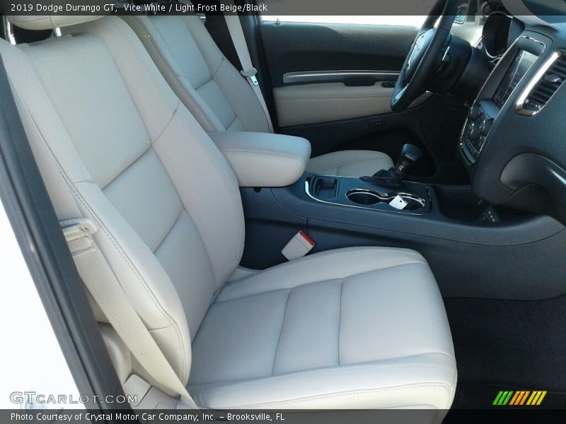 Vice White / Light Frost Beige/Black 2019 Dodge Durango GT
