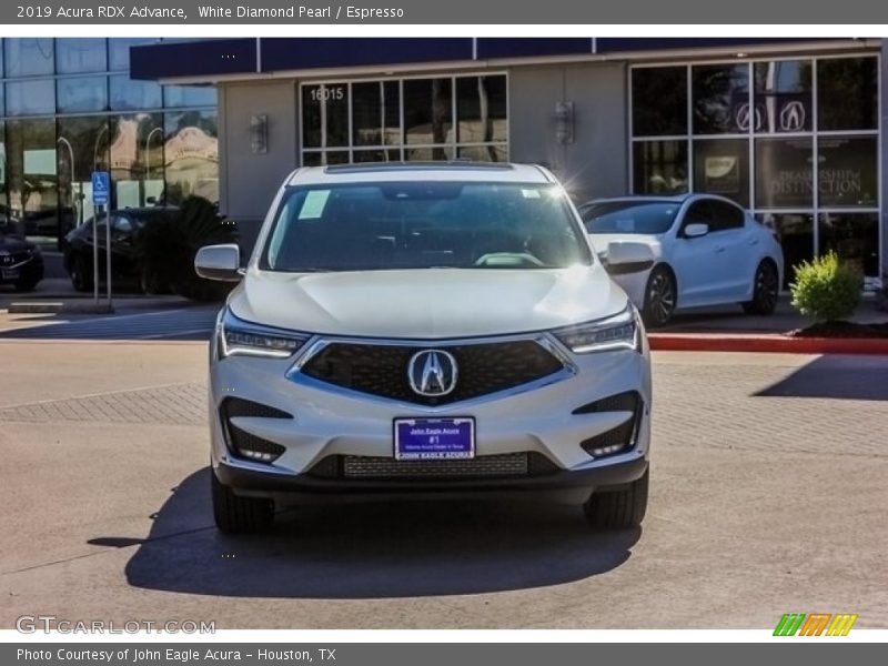 White Diamond Pearl / Espresso 2019 Acura RDX Advance