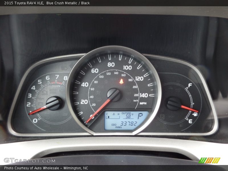 Blue Crush Metallic / Black 2015 Toyota RAV4 XLE