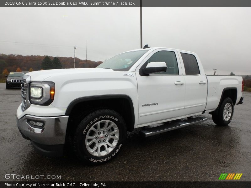 Summit White / Jet Black 2018 GMC Sierra 1500 SLE Double Cab 4WD