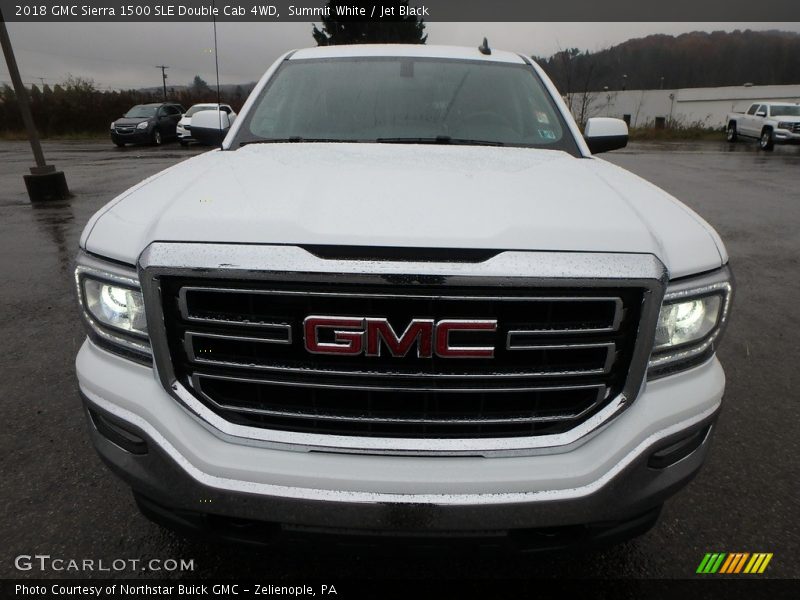 Summit White / Jet Black 2018 GMC Sierra 1500 SLE Double Cab 4WD