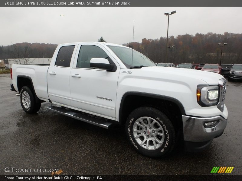 Summit White / Jet Black 2018 GMC Sierra 1500 SLE Double Cab 4WD