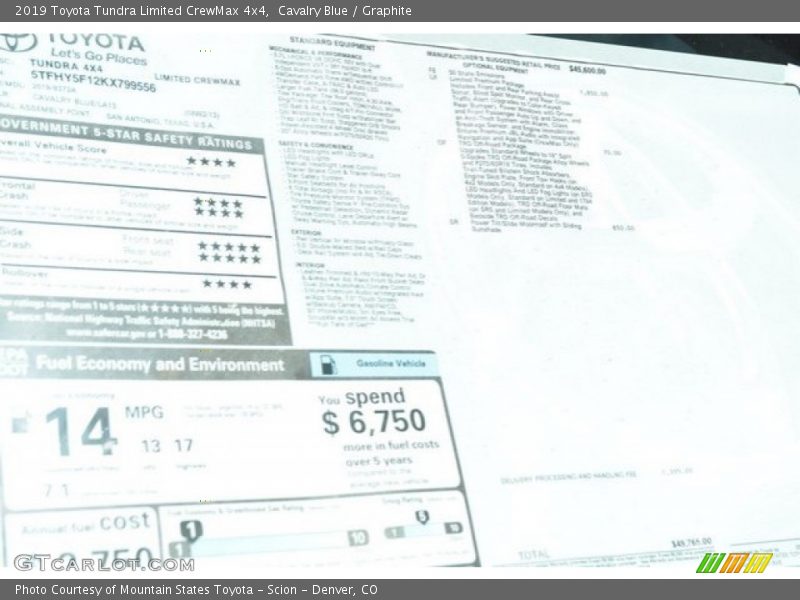 Cavalry Blue / Graphite 2019 Toyota Tundra Limited CrewMax 4x4