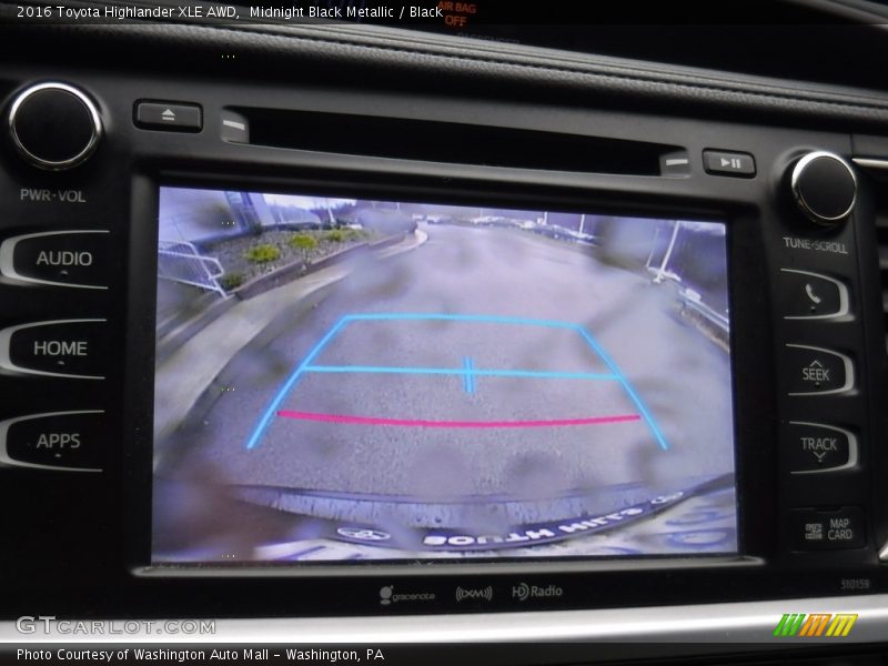 Midnight Black Metallic / Black 2016 Toyota Highlander XLE AWD