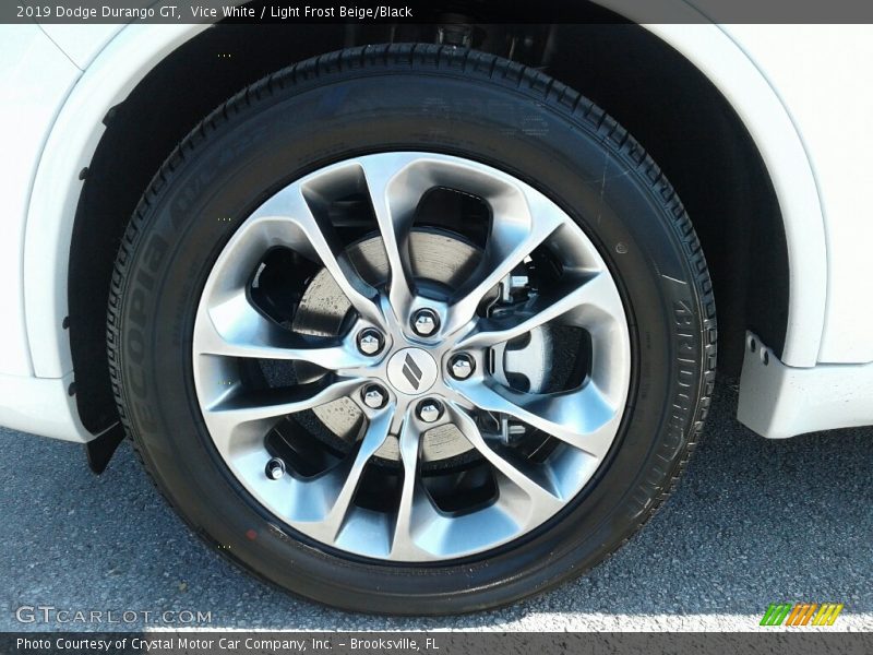 Vice White / Light Frost Beige/Black 2019 Dodge Durango GT