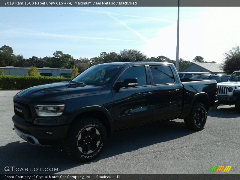 Maximum Steel Metallic / Black/Red 2019 Ram 1500 Rebel Crew Cab 4x4