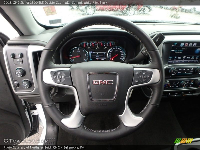 Summit White / Jet Black 2018 GMC Sierra 1500 SLE Double Cab 4WD