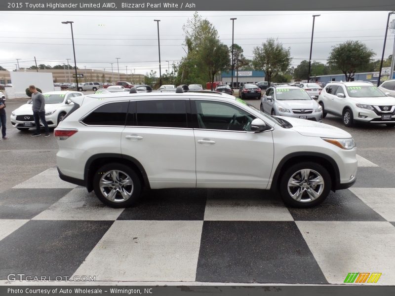 Blizzard Pearl White / Ash 2015 Toyota Highlander Limited AWD