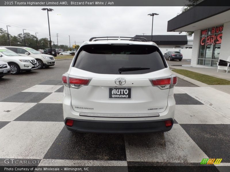Blizzard Pearl White / Ash 2015 Toyota Highlander Limited AWD
