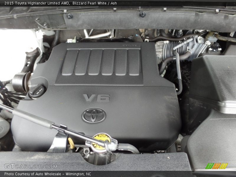 Blizzard Pearl White / Ash 2015 Toyota Highlander Limited AWD