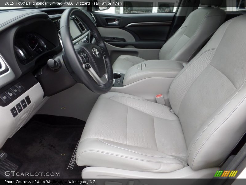 Blizzard Pearl White / Ash 2015 Toyota Highlander Limited AWD