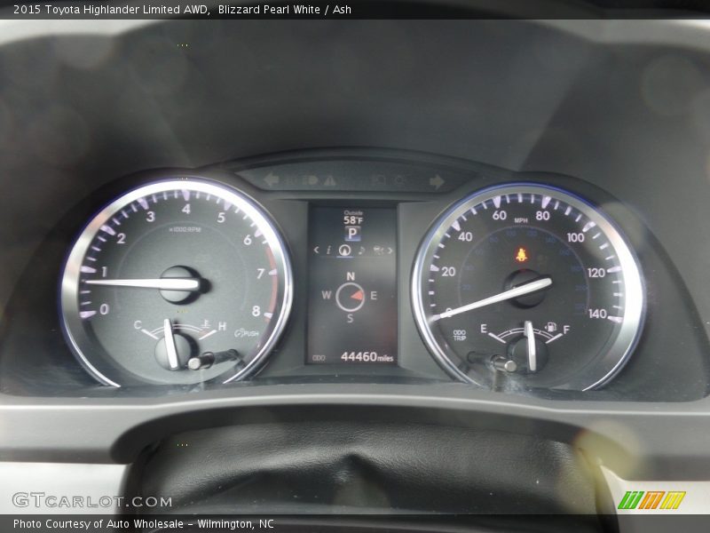 Blizzard Pearl White / Ash 2015 Toyota Highlander Limited AWD
