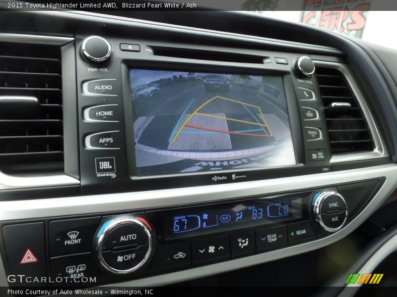 Blizzard Pearl White / Ash 2015 Toyota Highlander Limited AWD