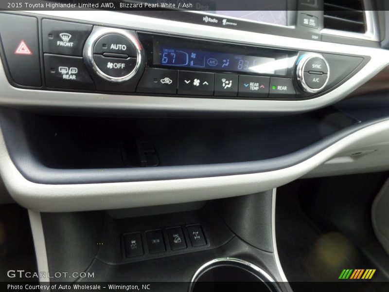 Blizzard Pearl White / Ash 2015 Toyota Highlander Limited AWD