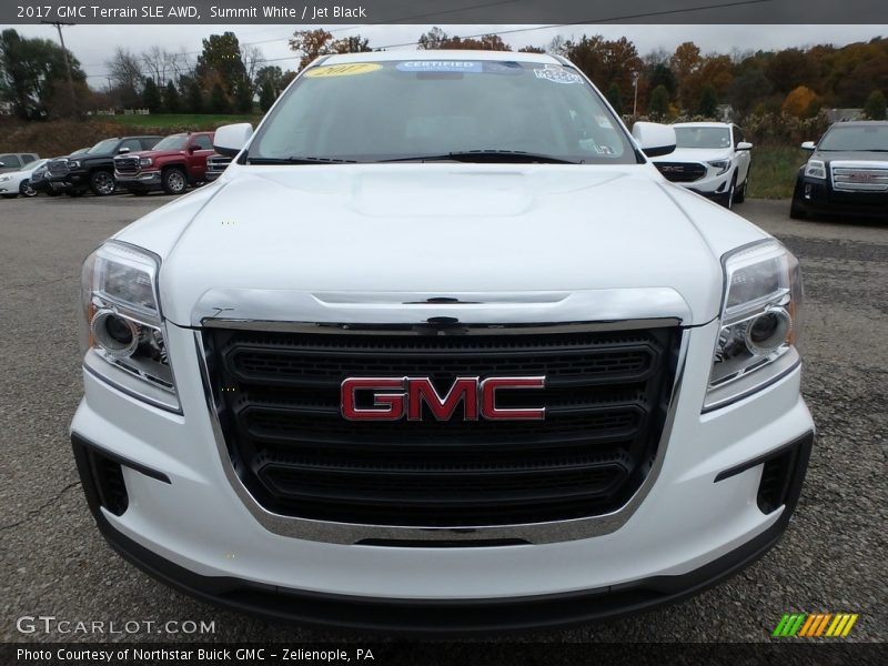 Summit White / Jet Black 2017 GMC Terrain SLE AWD