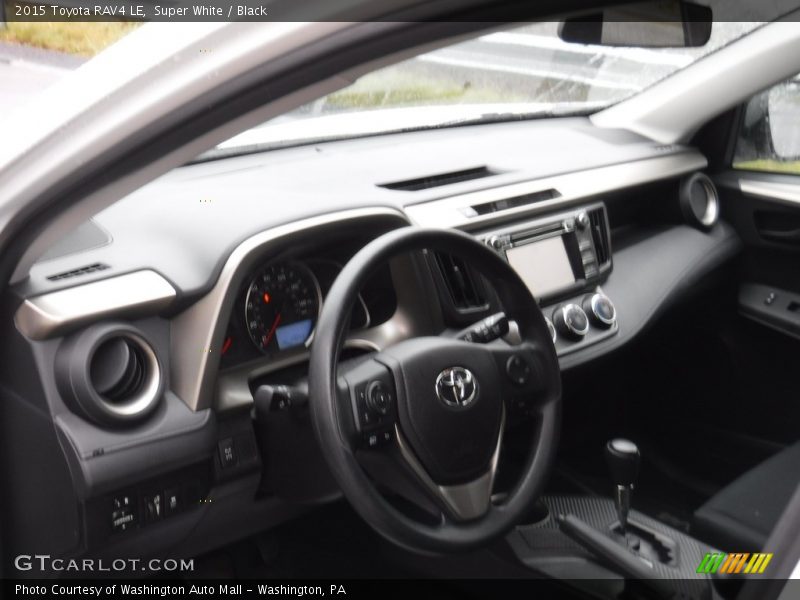 Super White / Black 2015 Toyota RAV4 LE