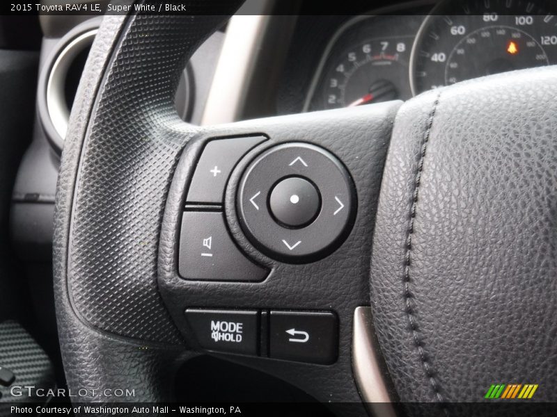 Super White / Black 2015 Toyota RAV4 LE