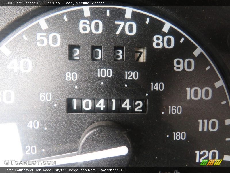 Black / Medium Graphite 2000 Ford Ranger XLT SuperCab