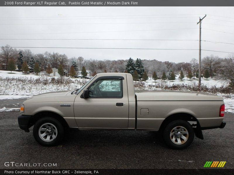 Pueblo Gold Metallic / Medium Dark Flint 2008 Ford Ranger XLT Regular Cab