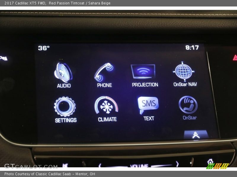 Red Passion Tintcoat / Sahara Beige 2017 Cadillac XT5 FWD