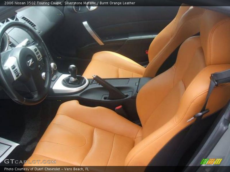 Silverstone Metallic / Burnt Orange Leather 2006 Nissan 350Z Touring Coupe