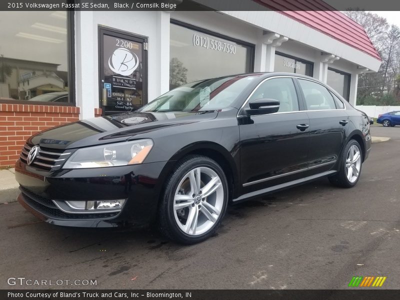 Black / Cornsilk Beige 2015 Volkswagen Passat SE Sedan