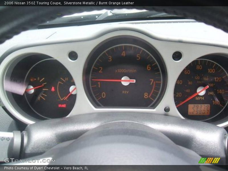 Silverstone Metallic / Burnt Orange Leather 2006 Nissan 350Z Touring Coupe
