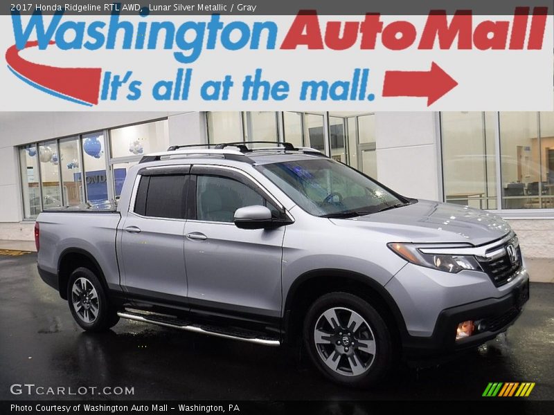 Lunar Silver Metallic / Gray 2017 Honda Ridgeline RTL AWD