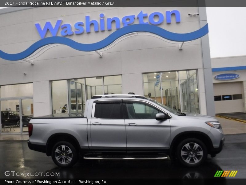 Lunar Silver Metallic / Gray 2017 Honda Ridgeline RTL AWD