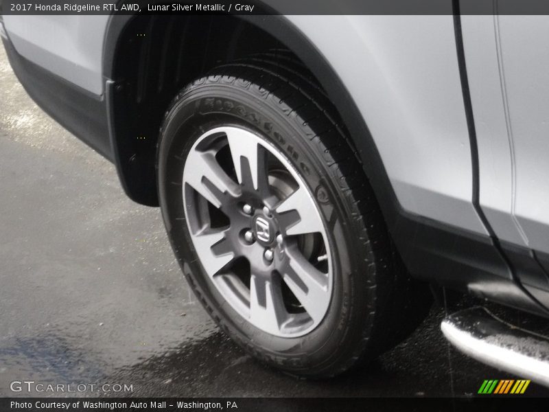 Lunar Silver Metallic / Gray 2017 Honda Ridgeline RTL AWD