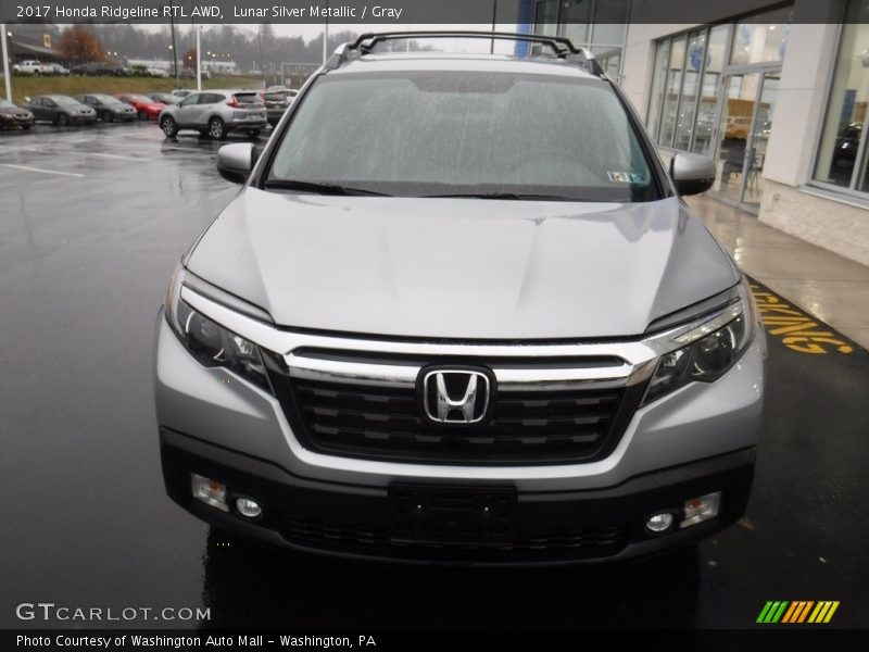 Lunar Silver Metallic / Gray 2017 Honda Ridgeline RTL AWD
