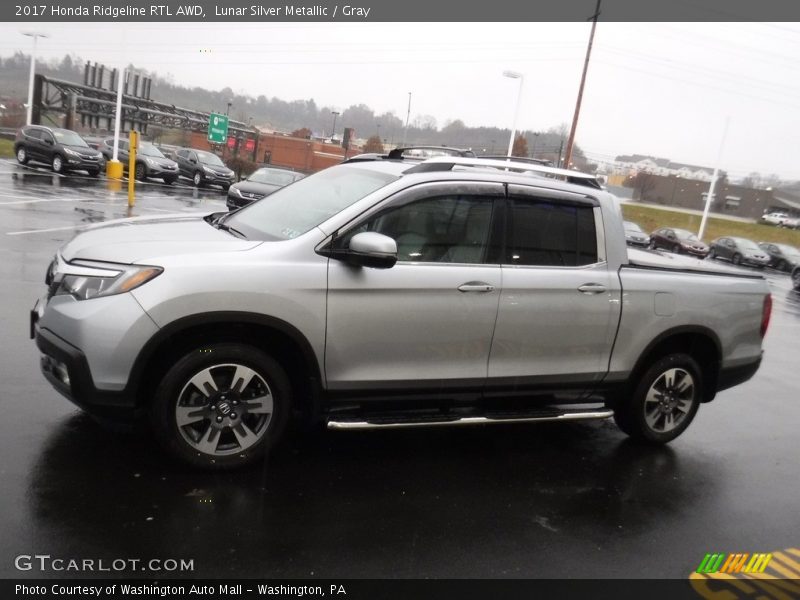 Lunar Silver Metallic / Gray 2017 Honda Ridgeline RTL AWD