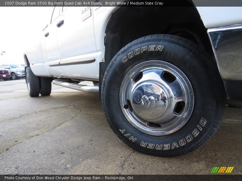 Bright White / Medium Slate Gray 2007 Dodge Ram 3500 Big Horn Quad Cab 4x4 Dually