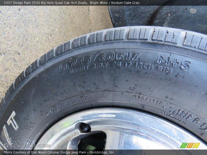 Bright White / Medium Slate Gray 2007 Dodge Ram 3500 Big Horn Quad Cab 4x4 Dually