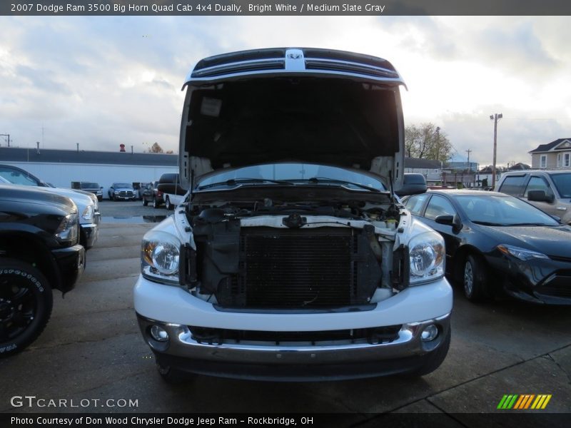 Bright White / Medium Slate Gray 2007 Dodge Ram 3500 Big Horn Quad Cab 4x4 Dually