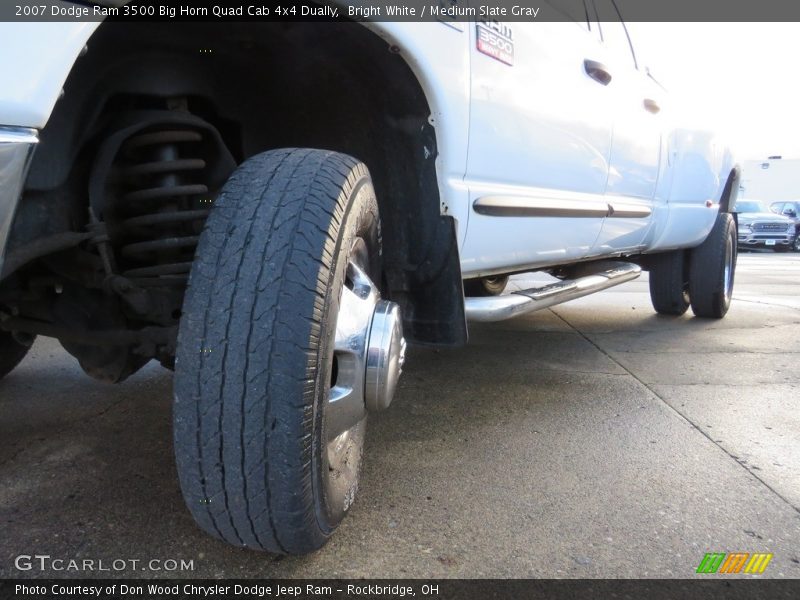 Bright White / Medium Slate Gray 2007 Dodge Ram 3500 Big Horn Quad Cab 4x4 Dually