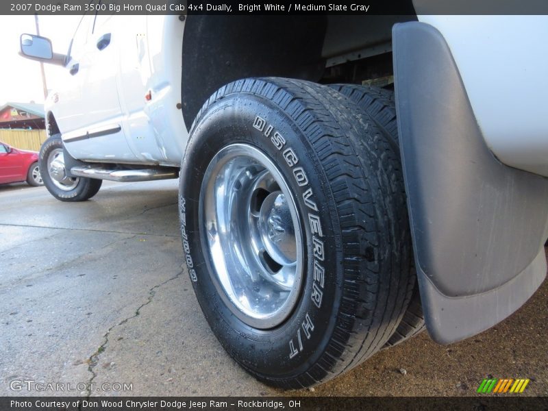 Bright White / Medium Slate Gray 2007 Dodge Ram 3500 Big Horn Quad Cab 4x4 Dually
