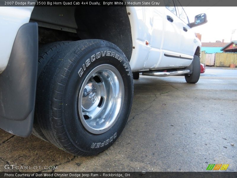 Bright White / Medium Slate Gray 2007 Dodge Ram 3500 Big Horn Quad Cab 4x4 Dually