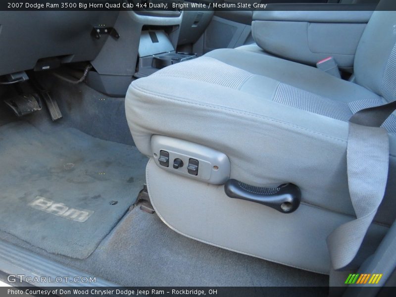 Bright White / Medium Slate Gray 2007 Dodge Ram 3500 Big Horn Quad Cab 4x4 Dually