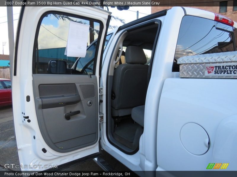 Bright White / Medium Slate Gray 2007 Dodge Ram 3500 Big Horn Quad Cab 4x4 Dually